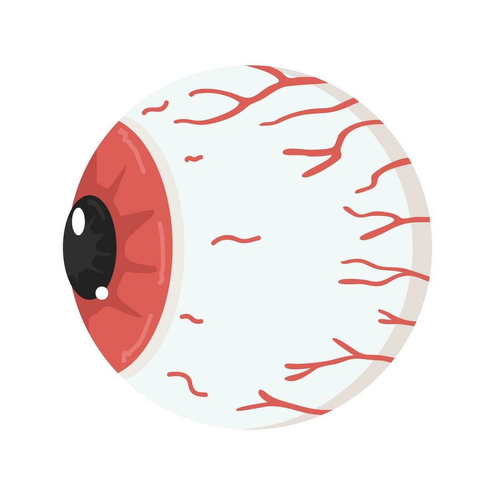 Halloween human or zombie eyeball vector