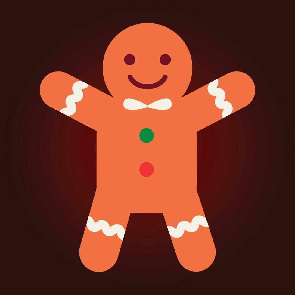 Gingerbread man icon. Vector illustration of the gingerbread man.