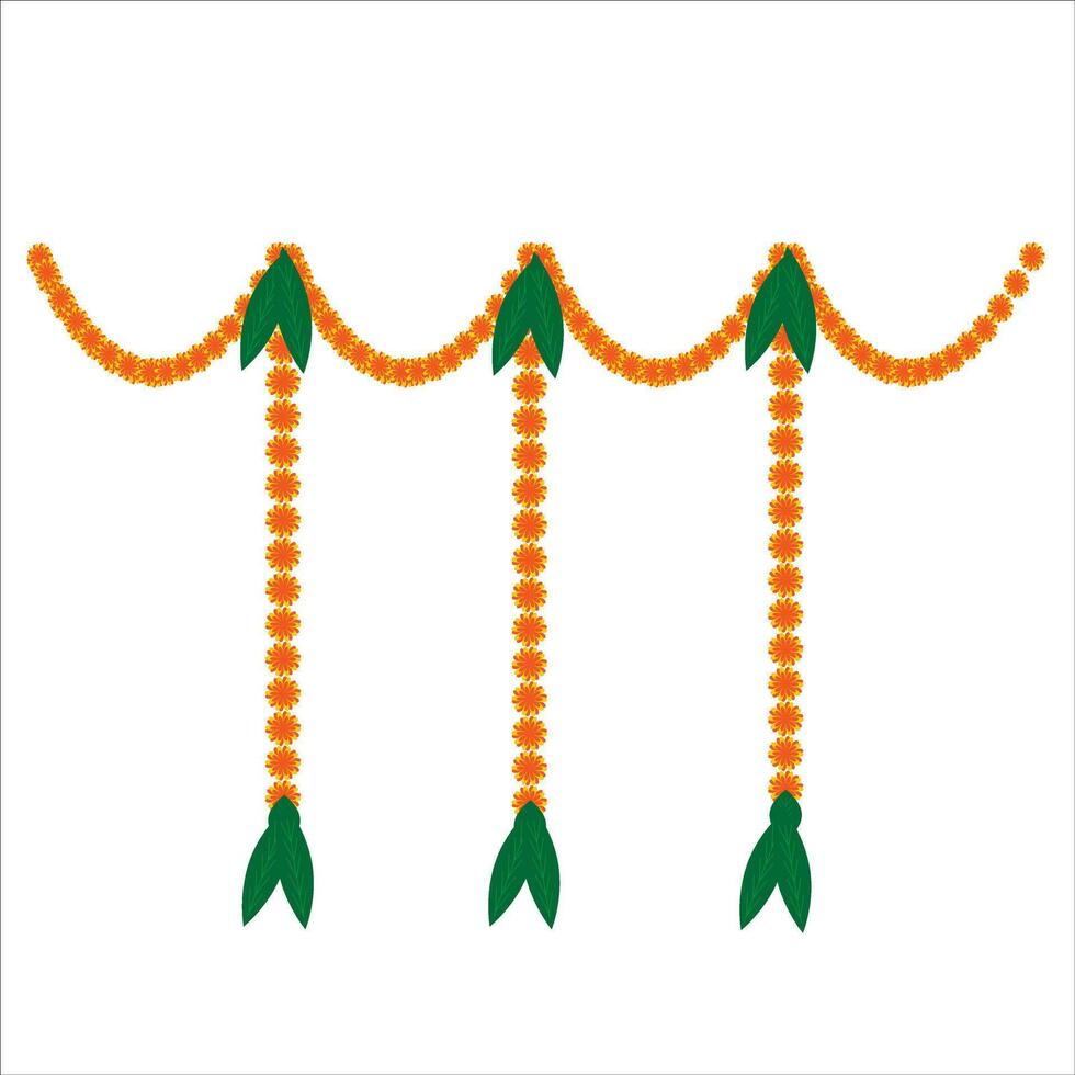 Artistic Rangoli and Toran for Diwali vector