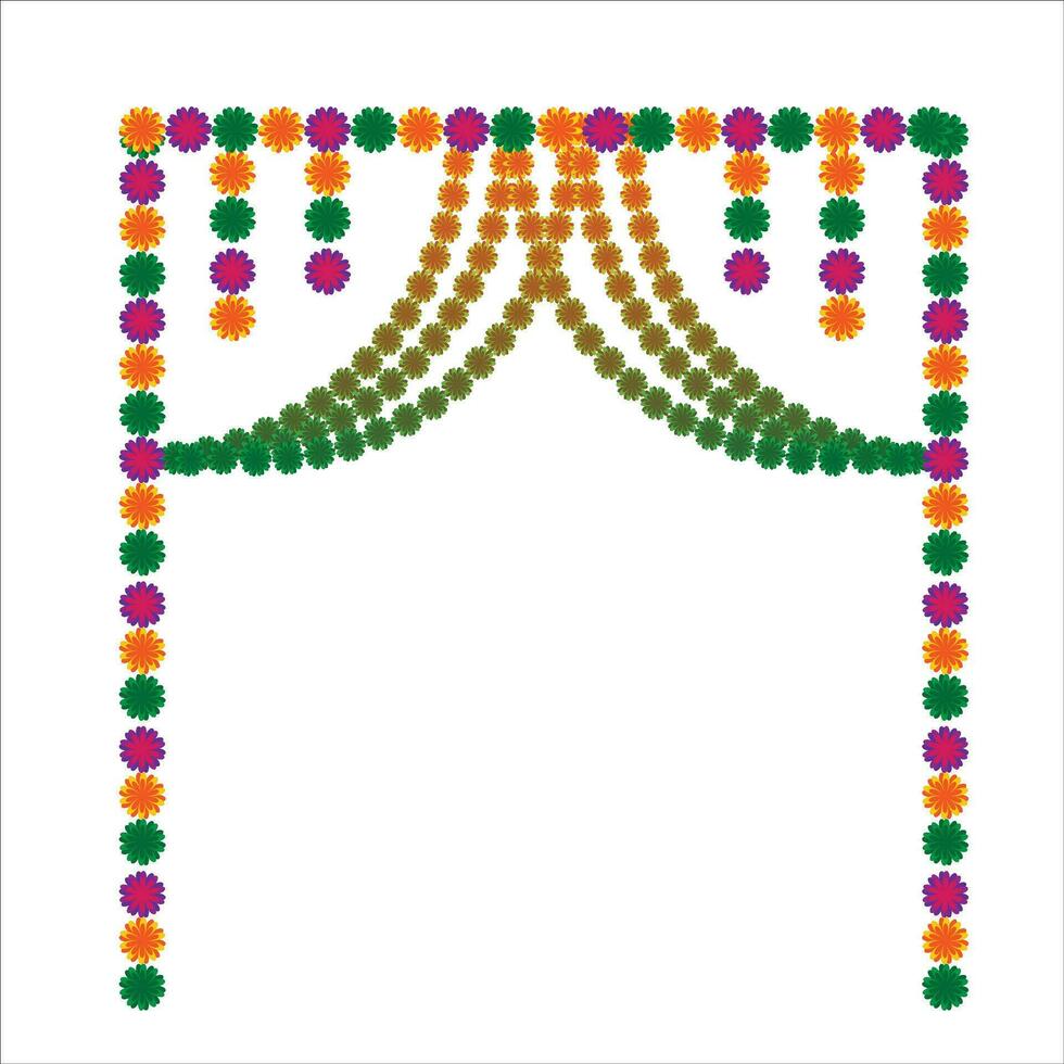 Diwali Toran Illustration, A Festive Welcome vector