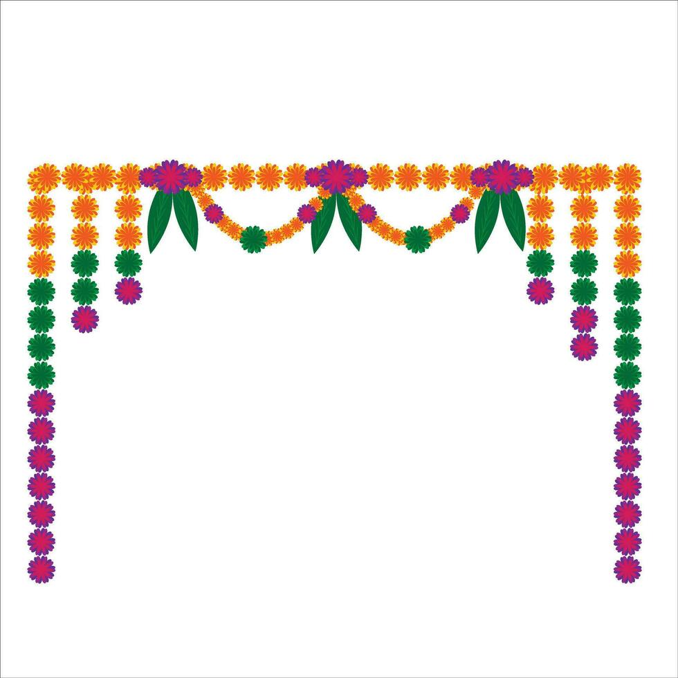 diwali toran arte, decorando ideas en ilustraciones vector