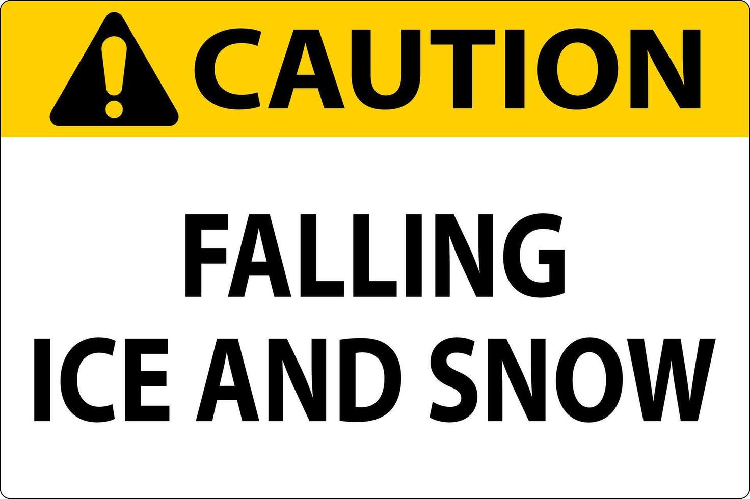 Caution Sign Falling Ice And Snow vector