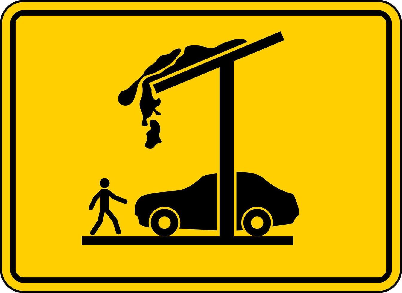 Warning Sign Falling Ice and Snow Symbol vector