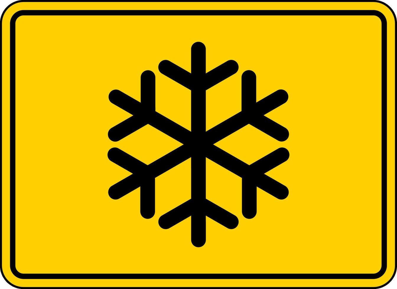 Warning Safety Label Freezing Hazard or Frostbite Symbol vector