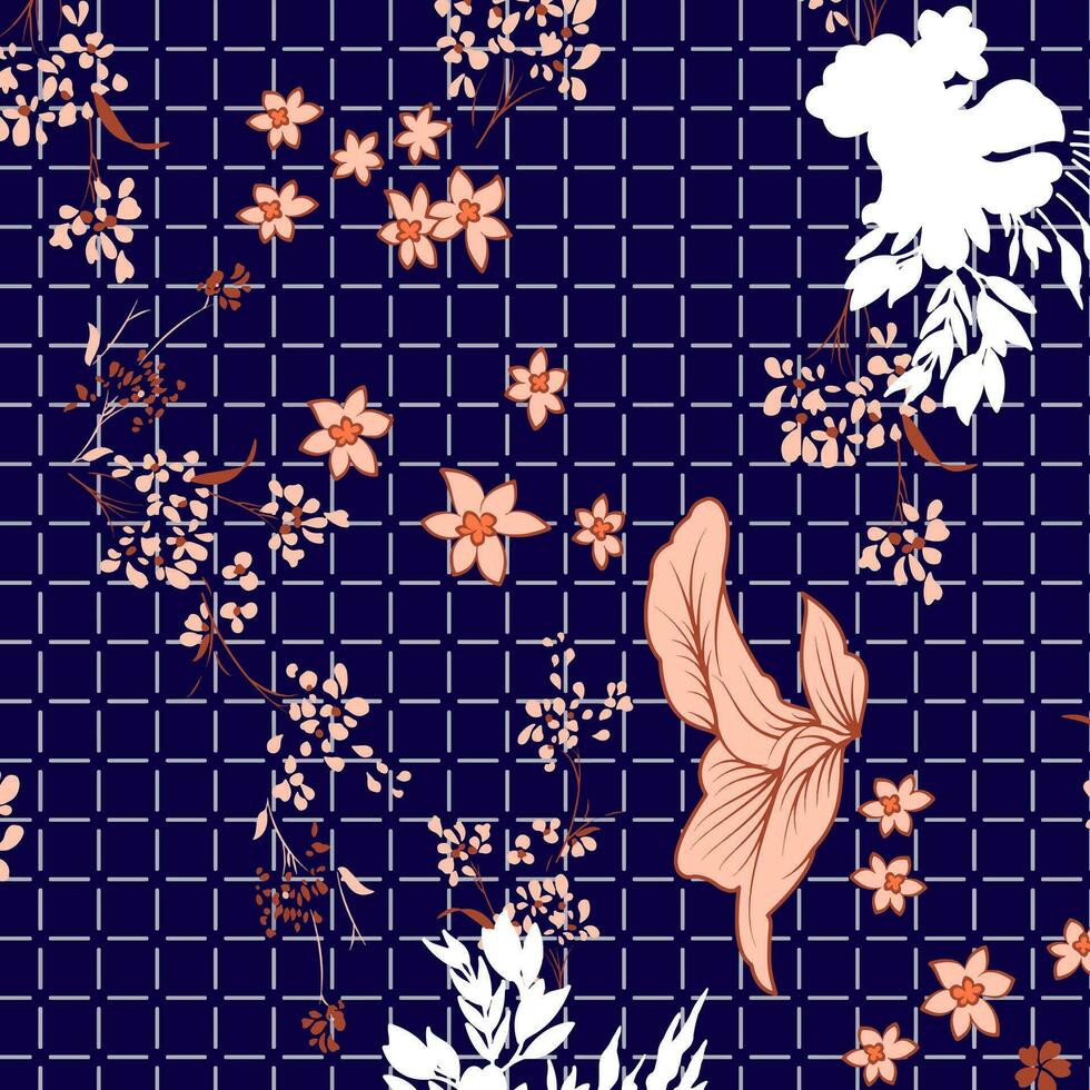 floral abstract pattern suitable for textile and printing needs vector