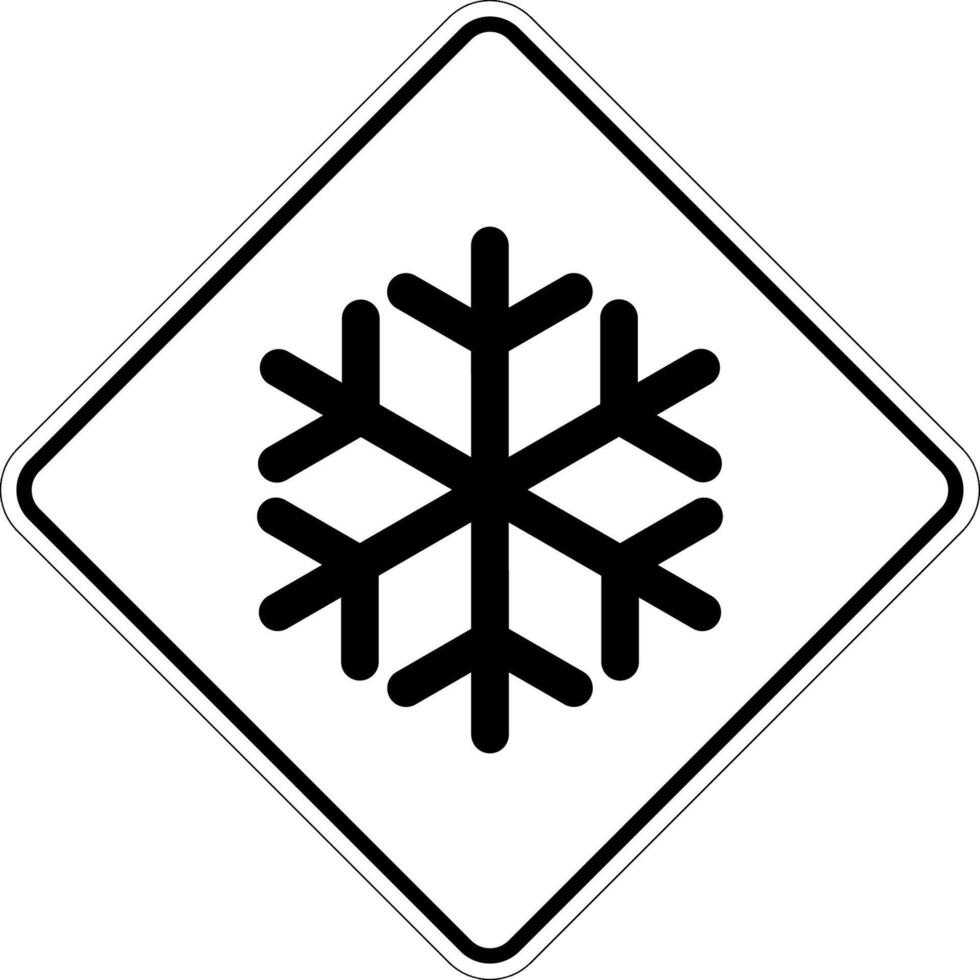 Warning Safety Label Freezing Hazard or Frostbite Symbol vector