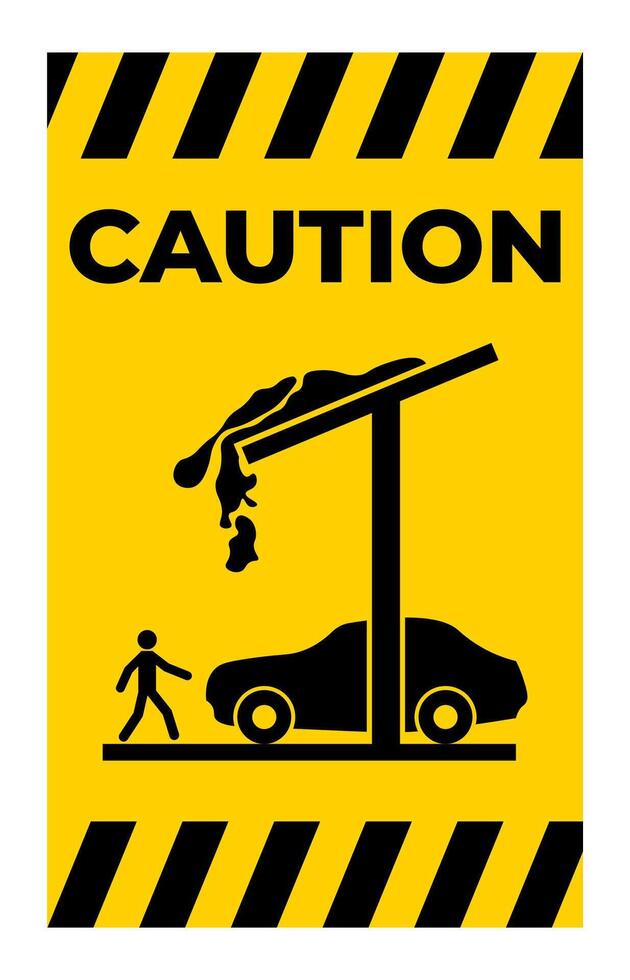 Warning Sign Falling Ice and Snow Symbol vector