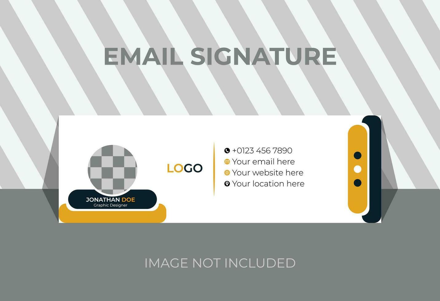 Corporate, Modern and Professional Email Signature. Creative Multipurpose business email signatures vector