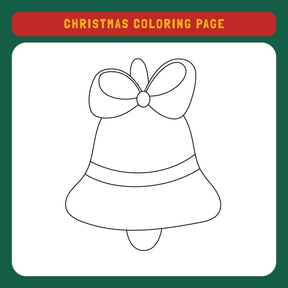 Merry Christmas worksheets and coloring page for kids.  Winter activity page for kids vector