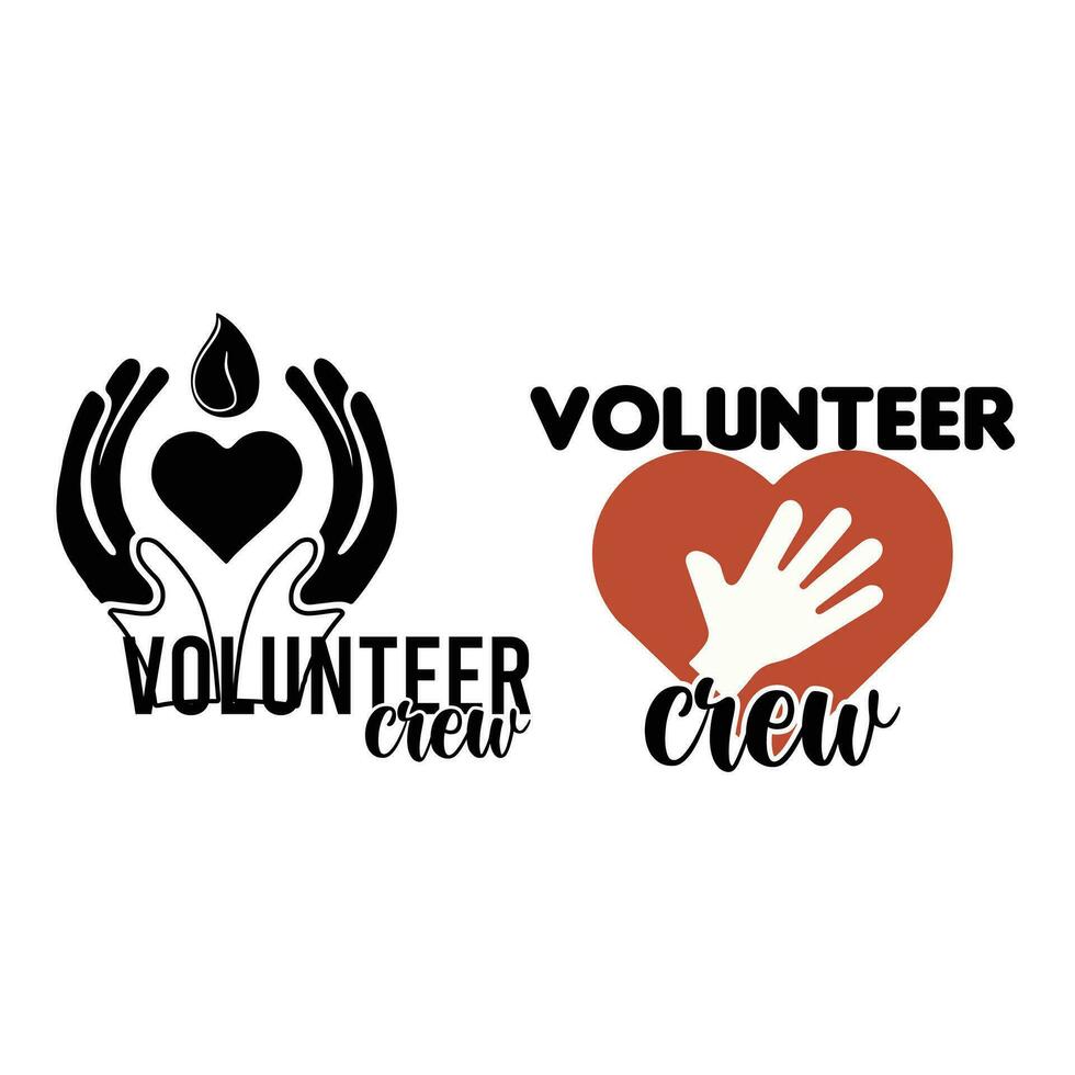 VOLUNTEER TSHIRT DESIGN vector