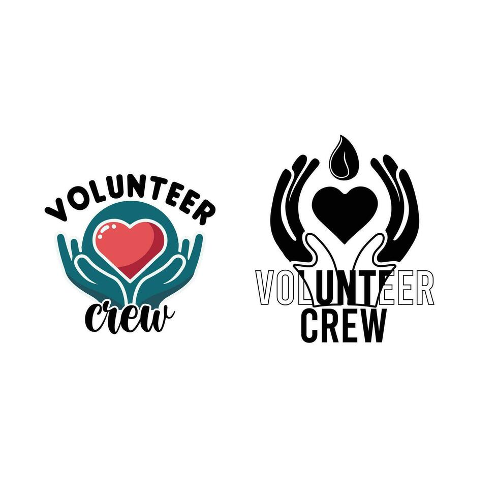 VOLUNTEER TSHIRT DESIGN vector