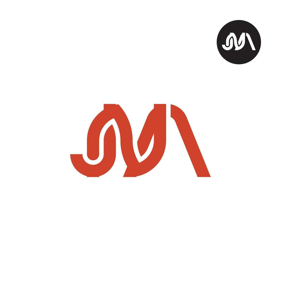 Letter JNA Monogram Logo Design vector