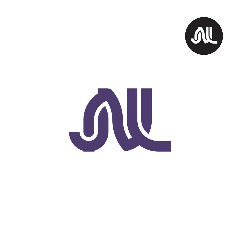 Letter JNL Monogram Logo Design vector