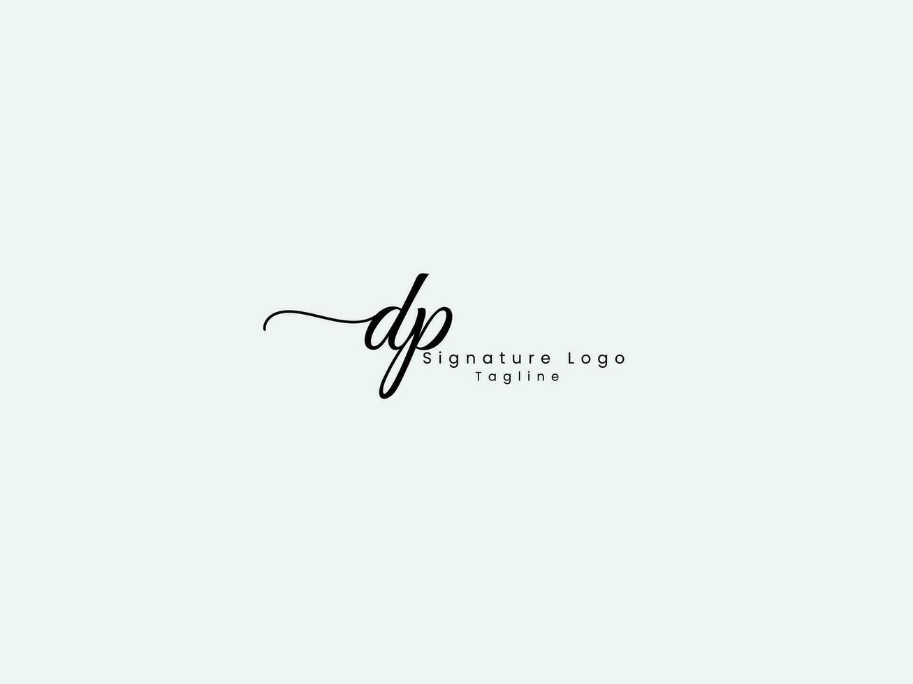 Dp signature logo design. Pd logo. Lettering design. Handwritten. Creative signature. Font. Business. Signature. dp letter vector