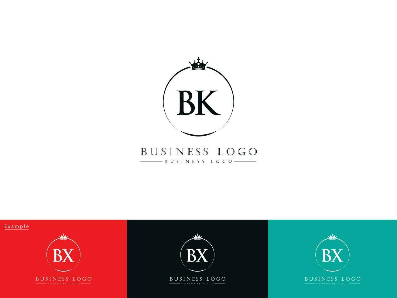 Minimalist Bk Letter Logo, Colorful BK Business Logo Icon Vector Art