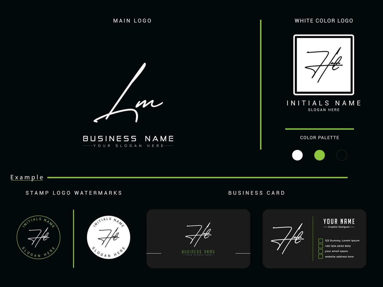 Signature Lm Logo Branding, Typography Floral LM Letter Vector Image Design