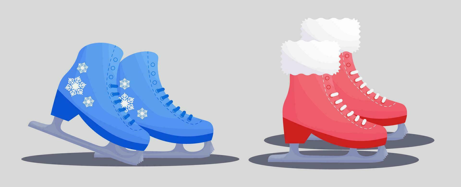 ice Skates for winter sports. Skating competition. figure skating. Vector illustration
