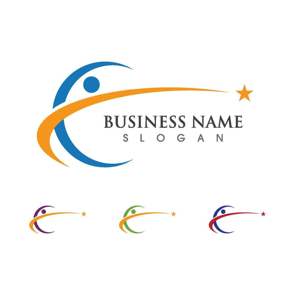 Human character logo sign vector