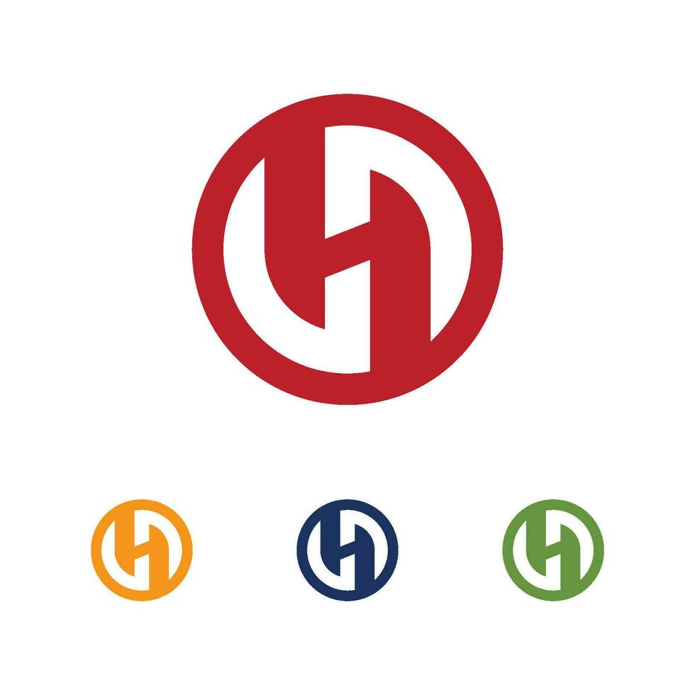 H Logo Hexagon illustration Icon vector