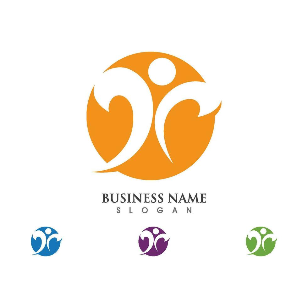 Human character logo sign vector