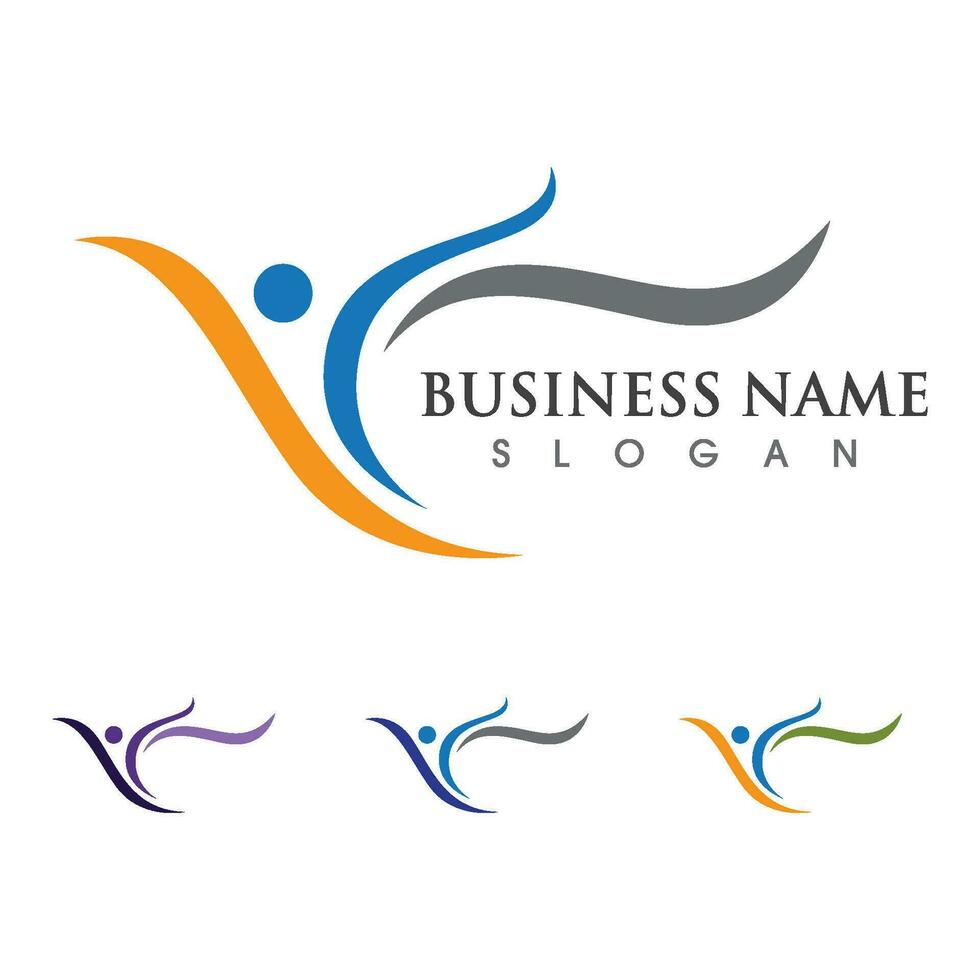 Human character logo sign vector