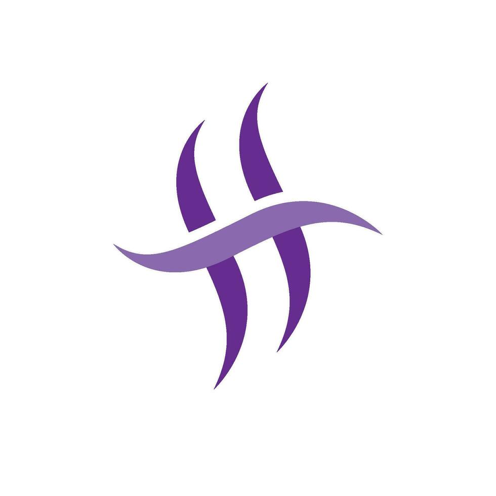 h logo hexágono ilustración icono vector