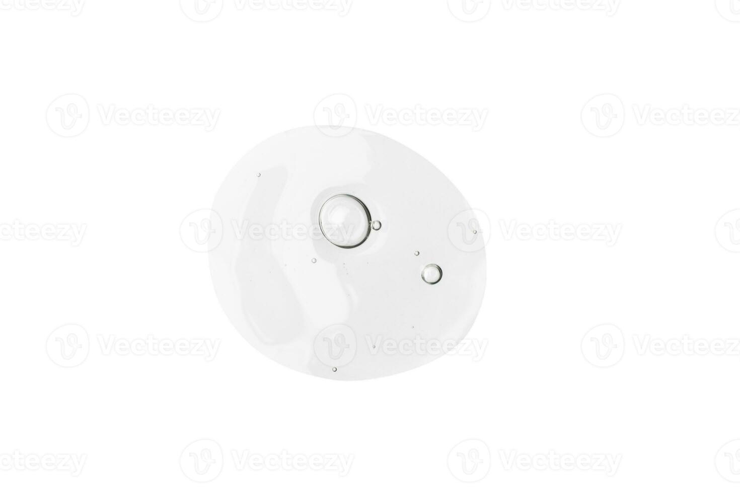 drops of transparent gel on a white background photo