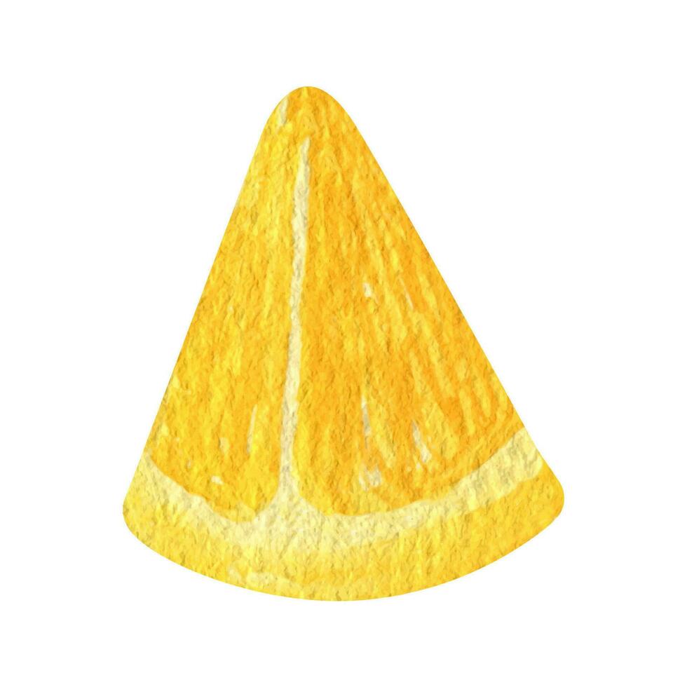 limón Fruta rebanada acuarela clipart. ilustración de Fresco limón vector