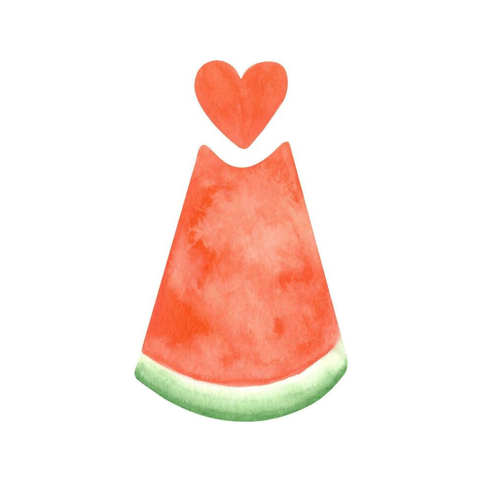 Watercolor watermelon clipart, summer ripe fruit, Watermelon party vector