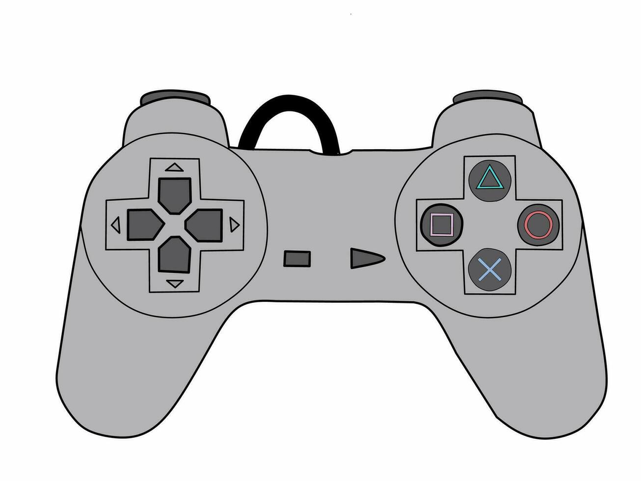 Joysticks are console game controls. Vector illustration of a game tool.