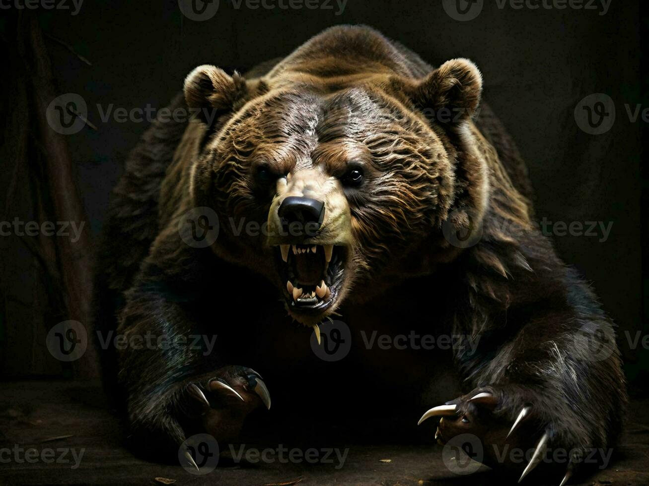 bear attack, claws illustration photo