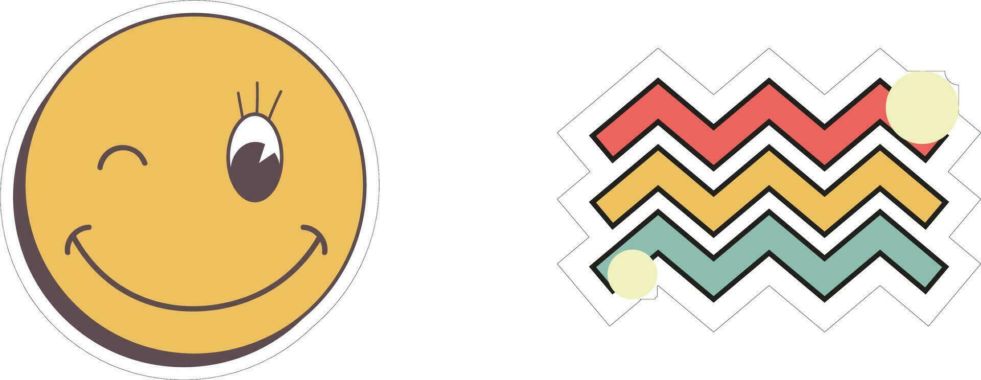Sticker off set vector