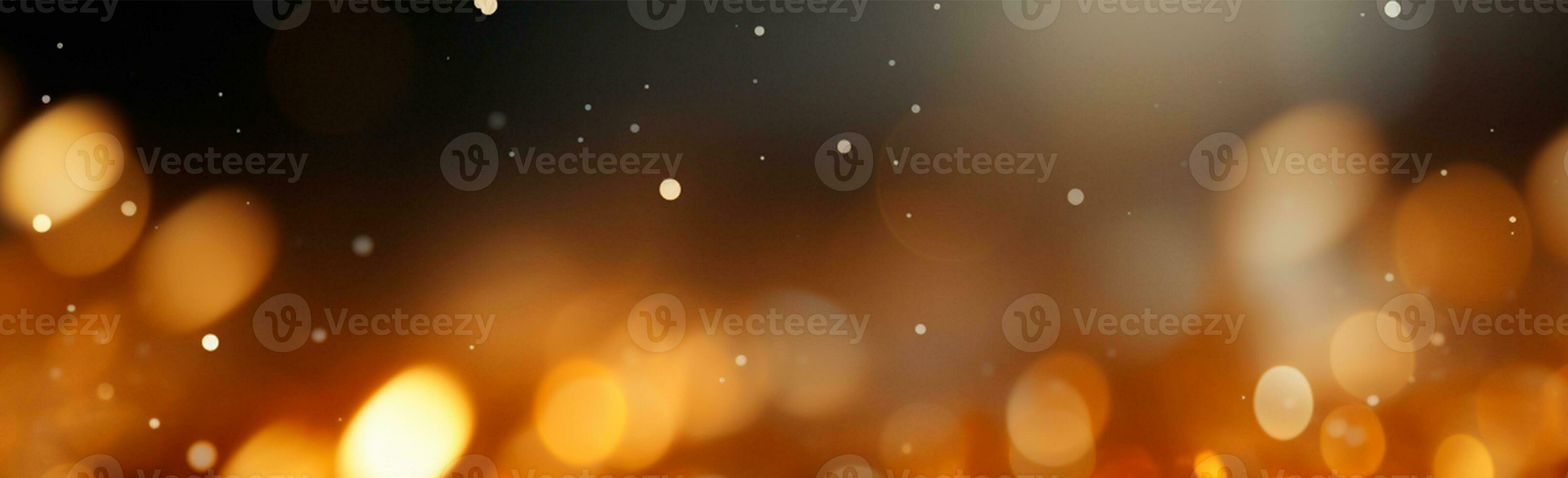 Bright festive bokeh, panoramic background - AI generated image photo