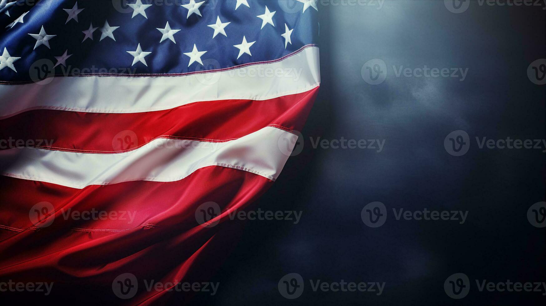 American flag, memorial day in USA, patriotic background. Generative AI photo