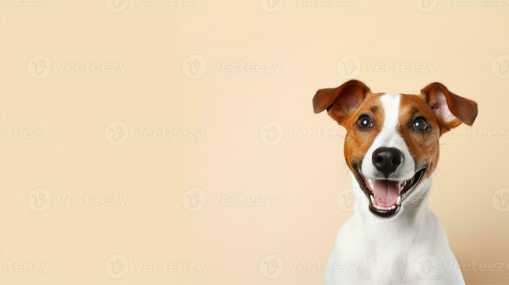 Cute dog, puppy, pet, white background. Generative AI photo