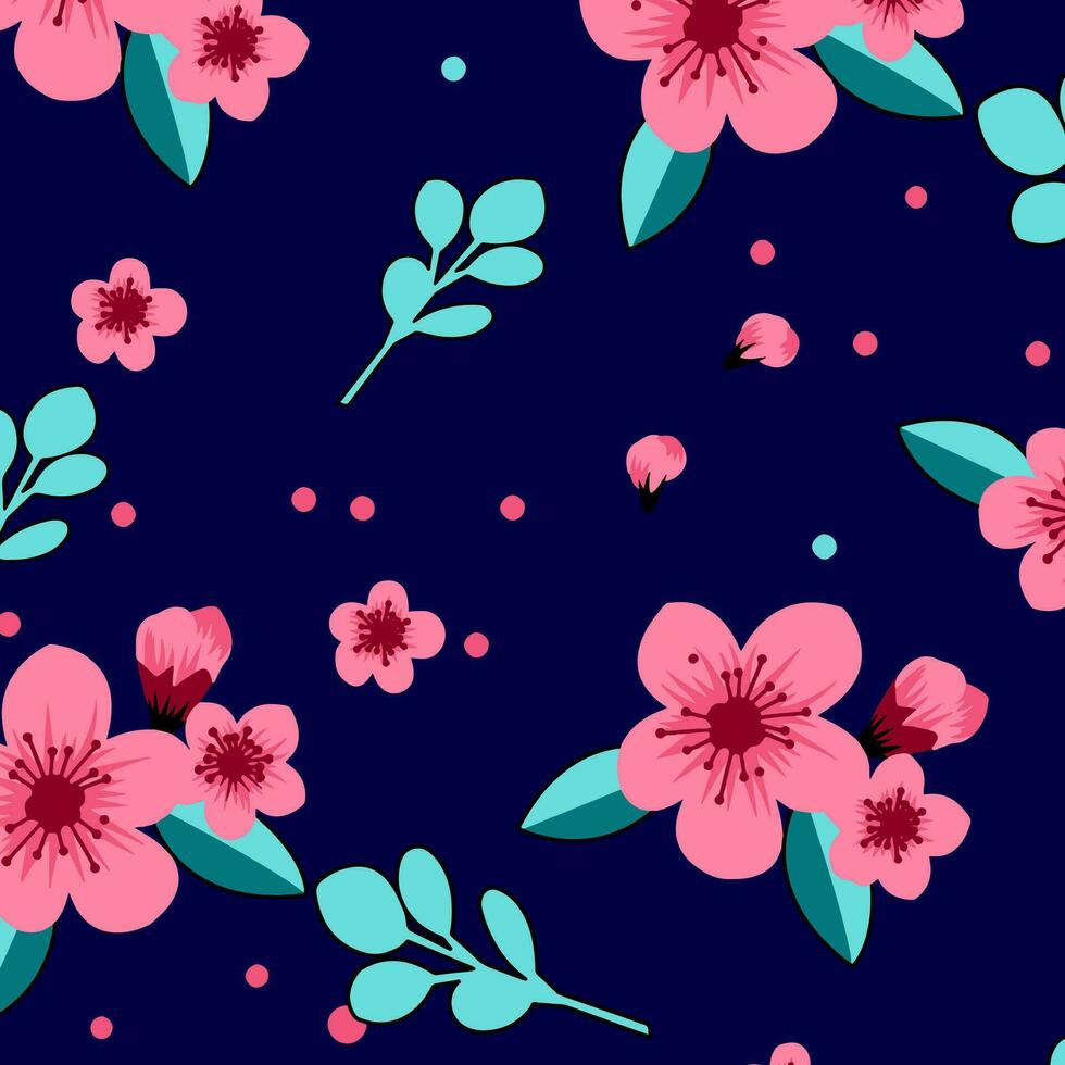 floral abstract pattern suitable for textile and printing needs vector