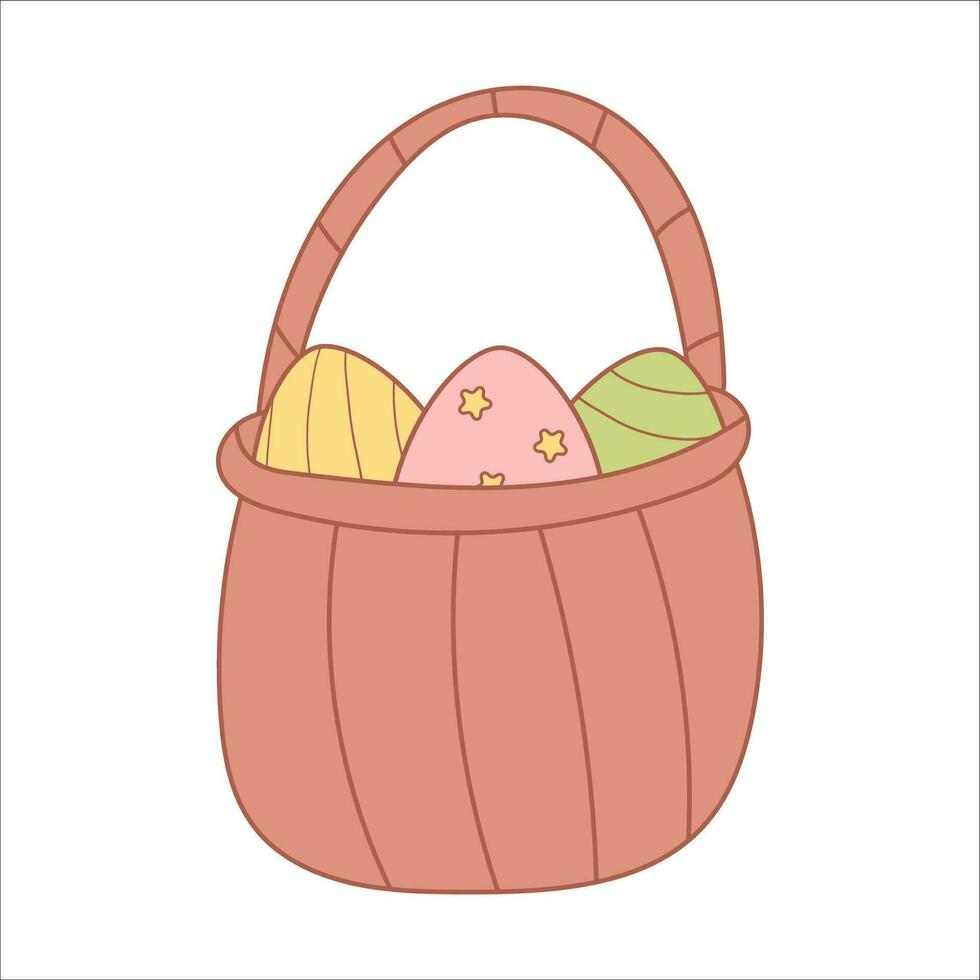 ears hare rabbit easter eggs hunting holiday vector