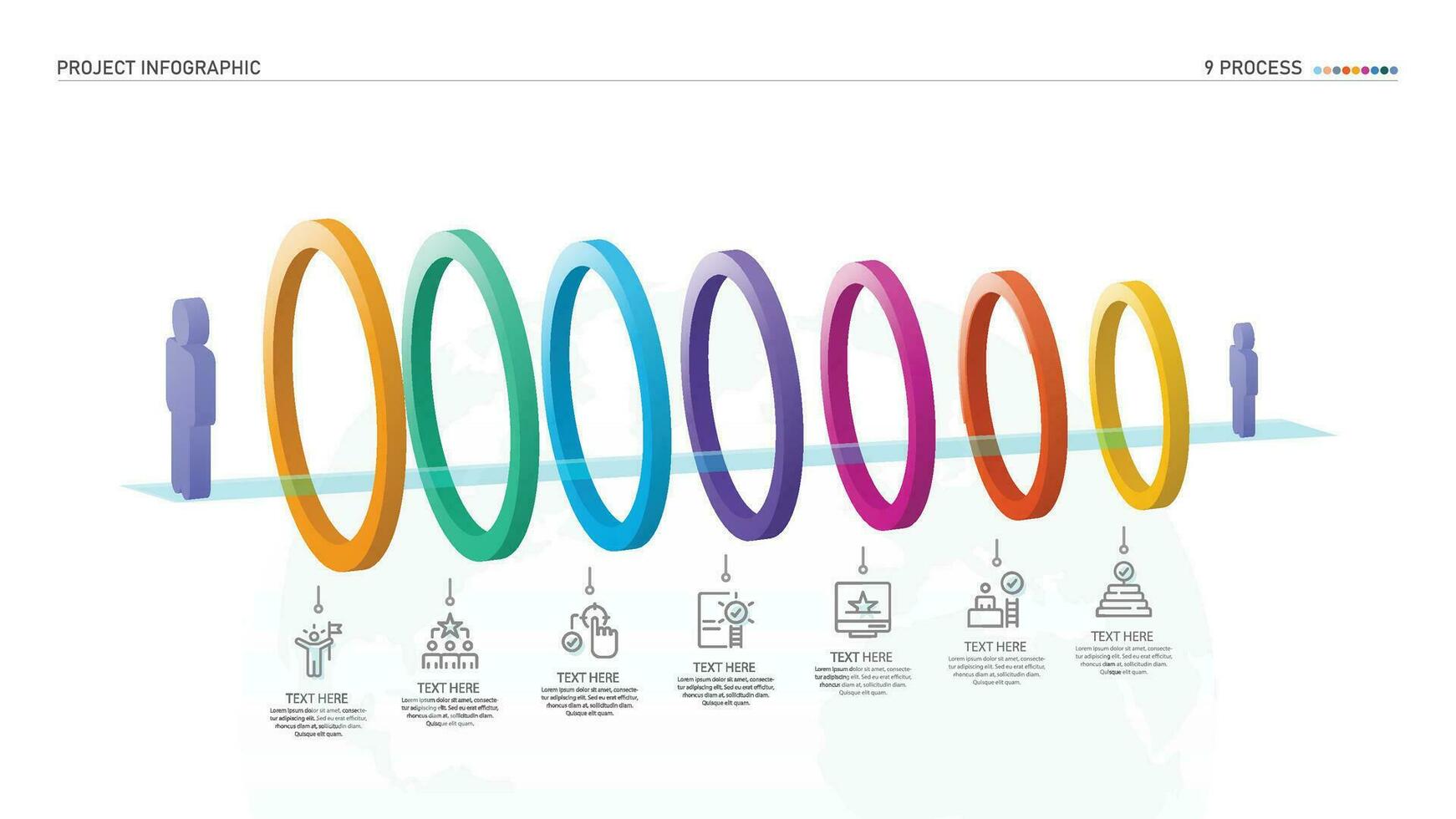 Bar chart circle 3d and icons for your Business reports and financial data presentation. vector