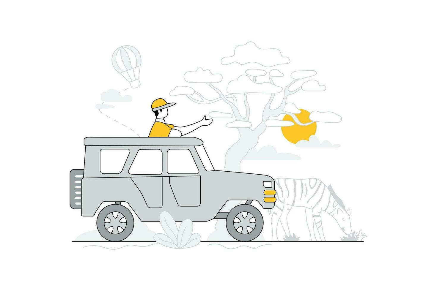 Wildlife travel - Flat Vector