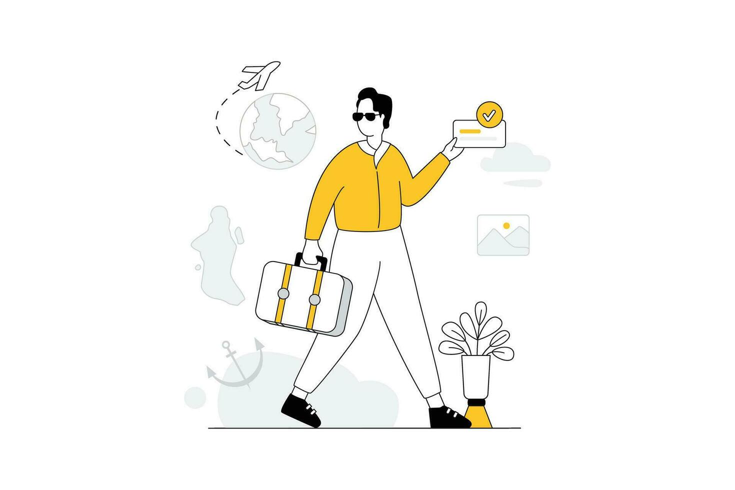 Destination selection - Flat Vector