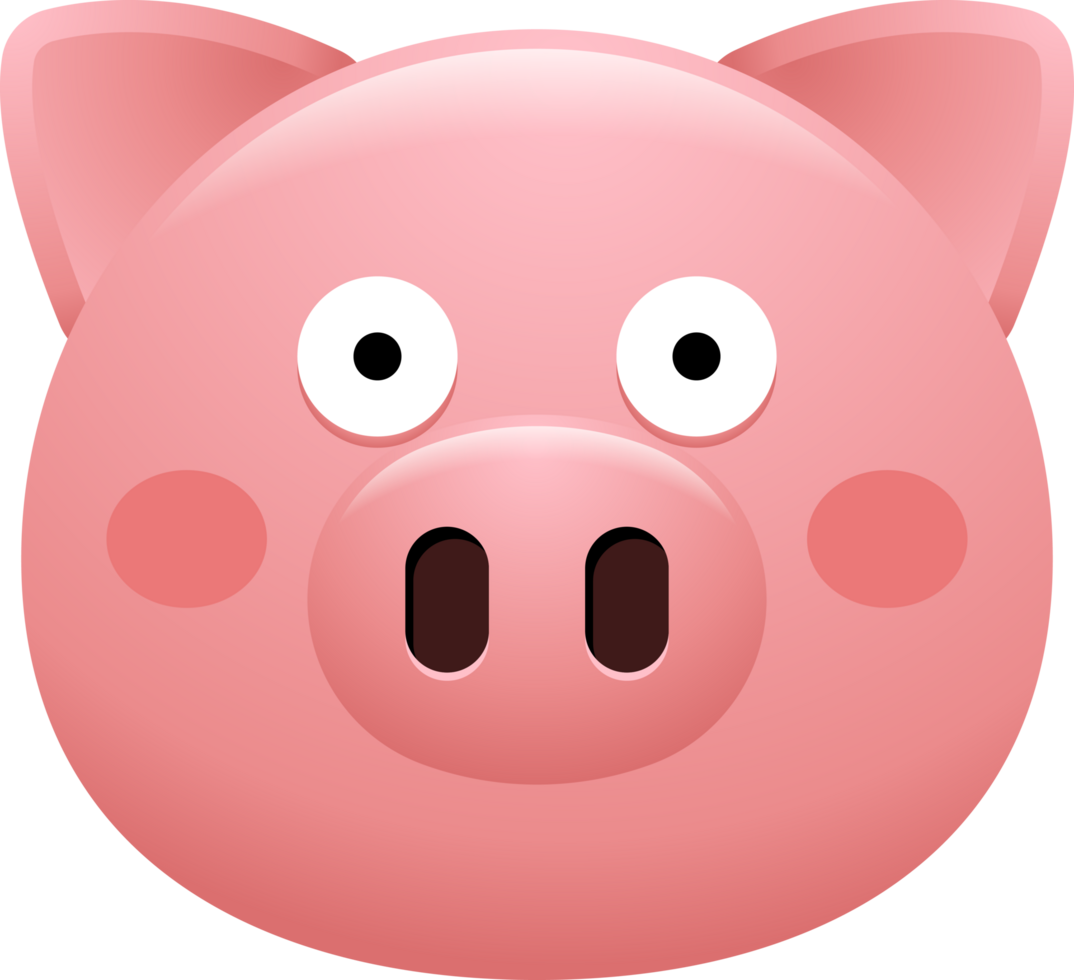 cute pig face emoji sticker png