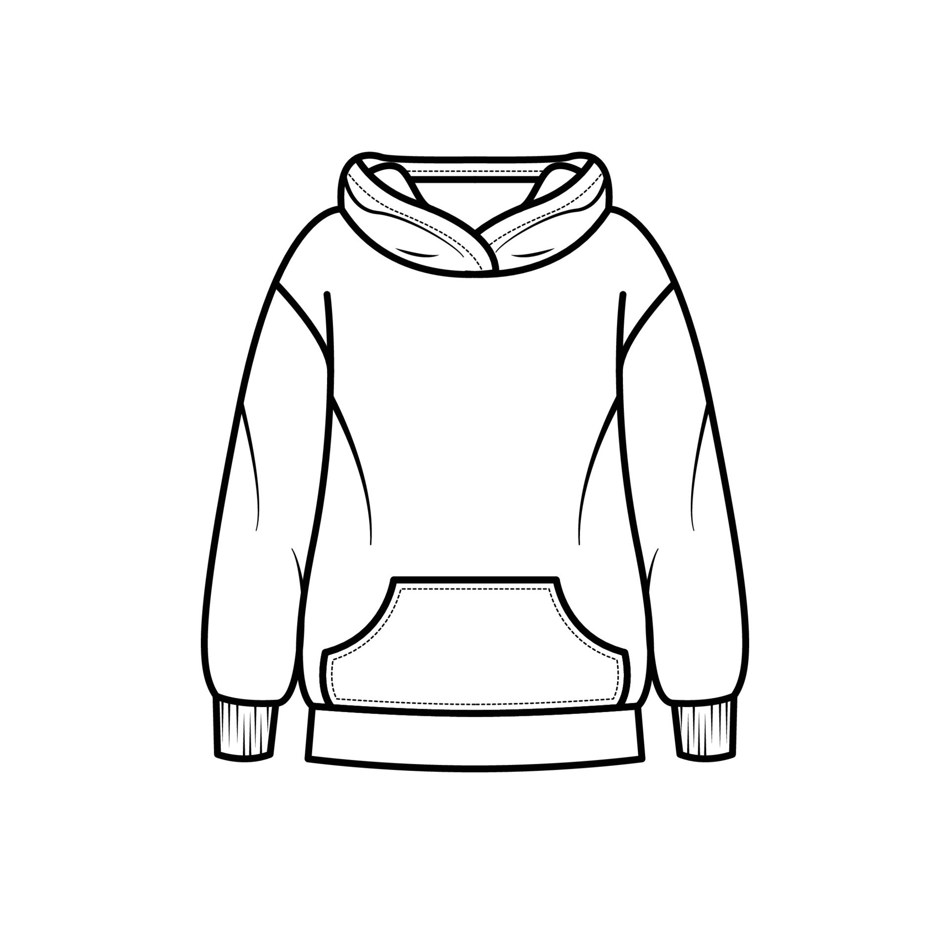 Hoodie The Line Art 33108324 Vector Art at Vecteezy