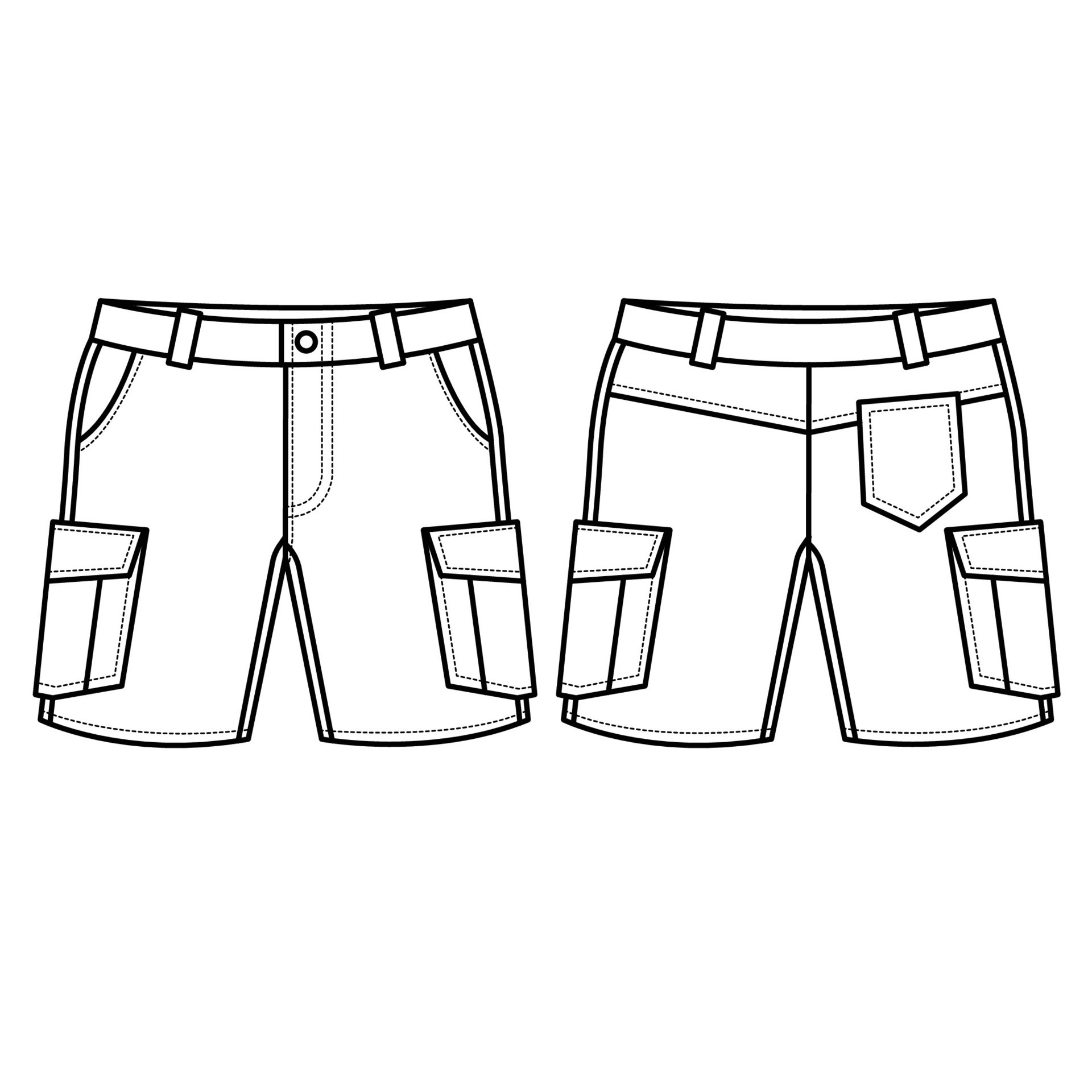 Cargo Short Pants The Line Art 33108328 Vector Art at Vecteezy