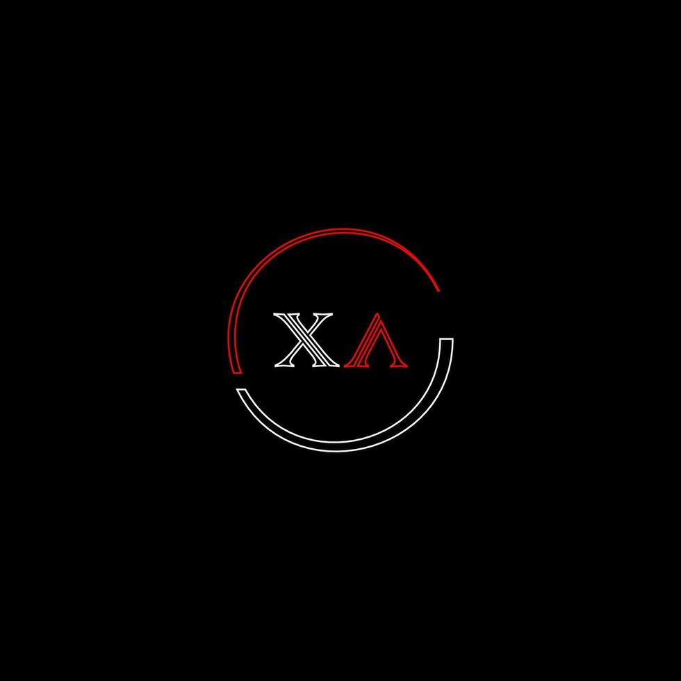 XA creative modern letters logo design template vector