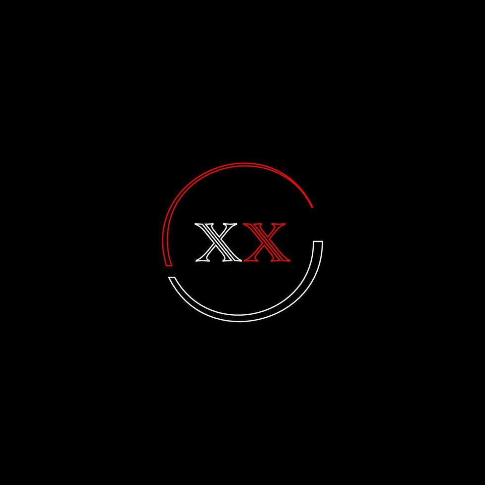 XX creative modern letters logo design template vector
