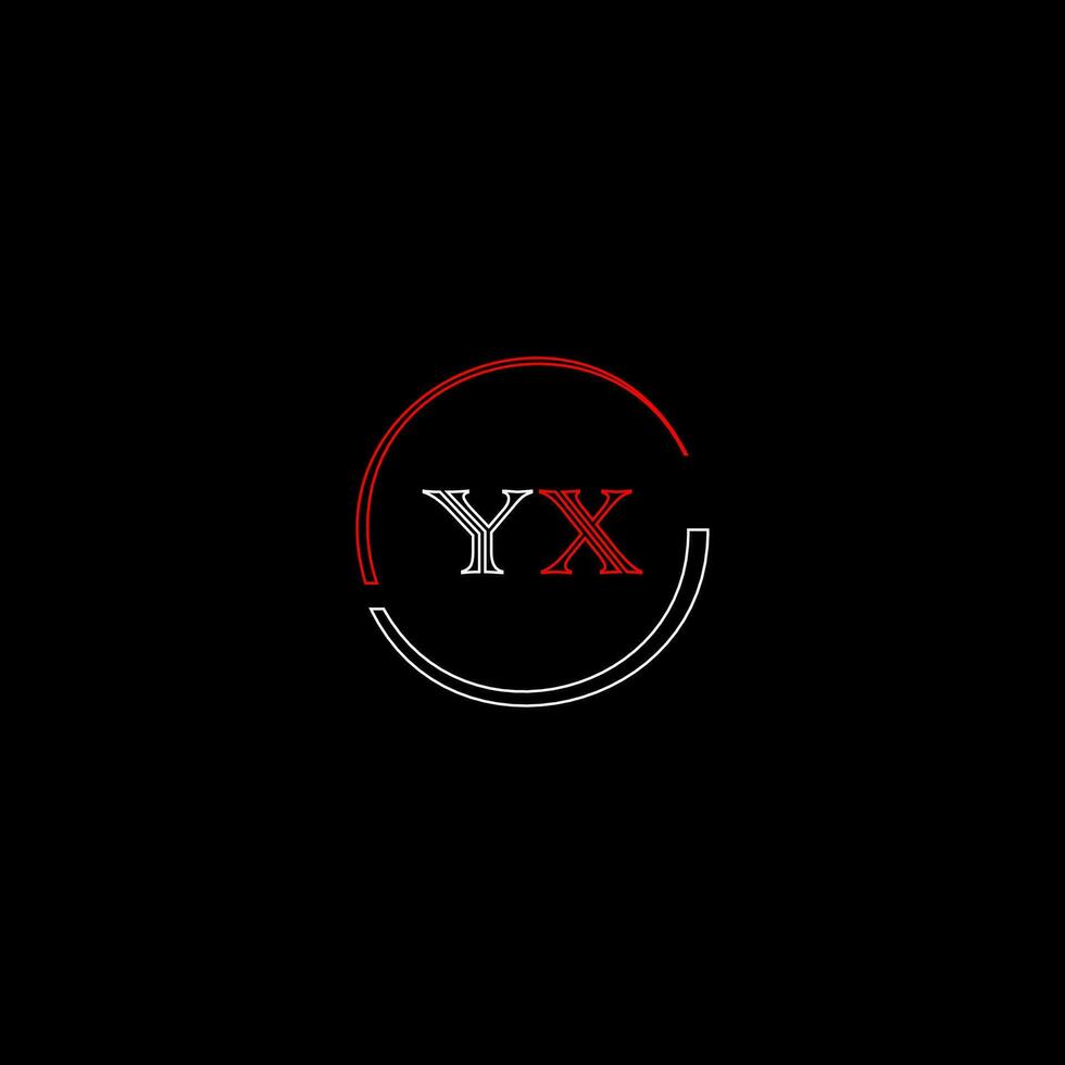 YX creative modern letters logo design template vector