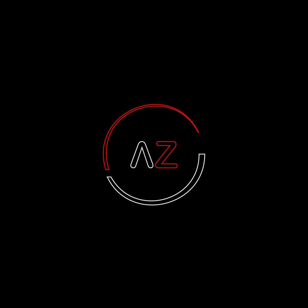 AZ creative modern letters logo design template vector