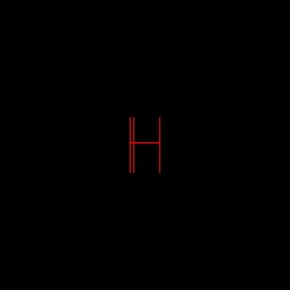 H creative modern letters logo design template vector