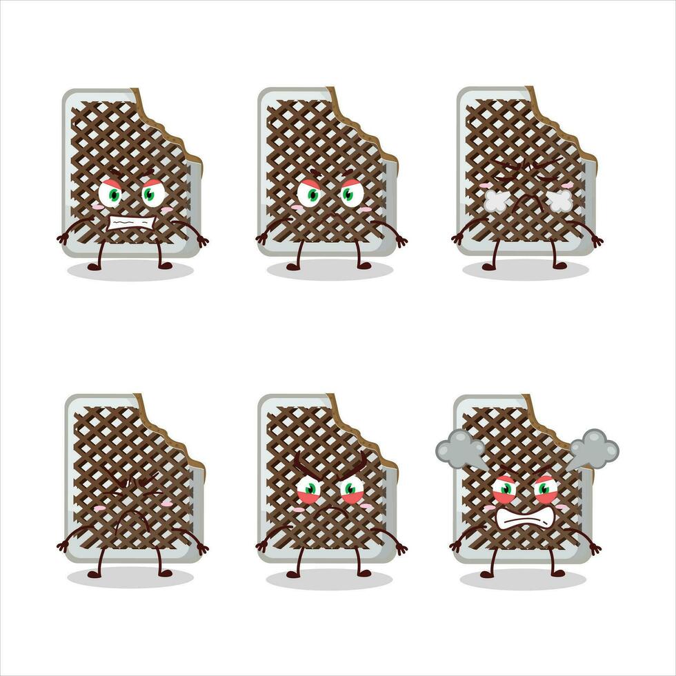 O'tacos food cartoon character with various angry expressions vector