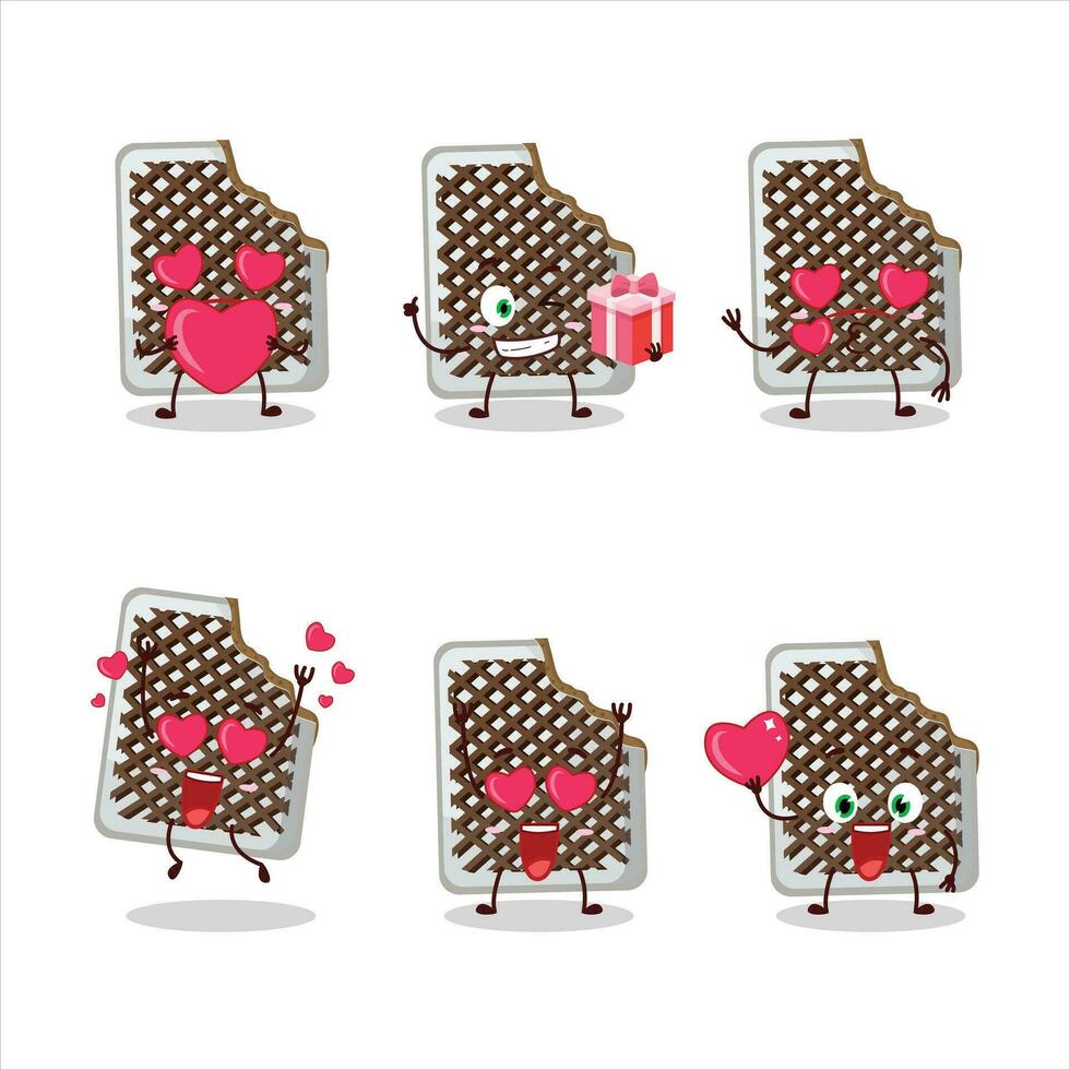 O'tacos food cartoon character with love cute emoticon vector